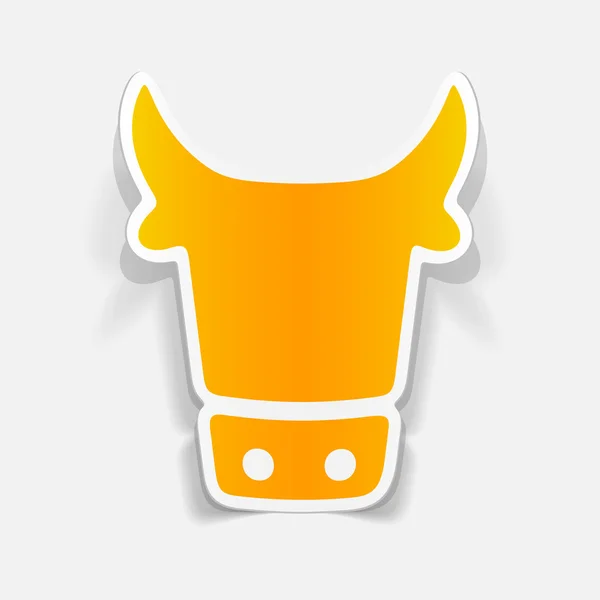 Elemento de diseño realista: vaca — Vector de stock