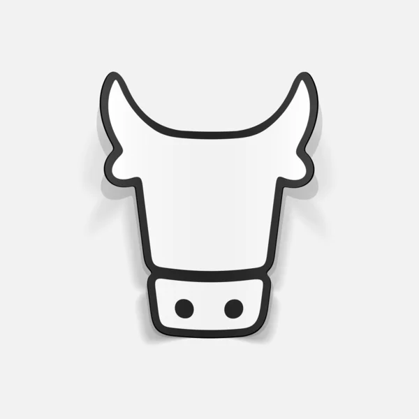 Elemento de design realista: vaca — Vetor de Stock