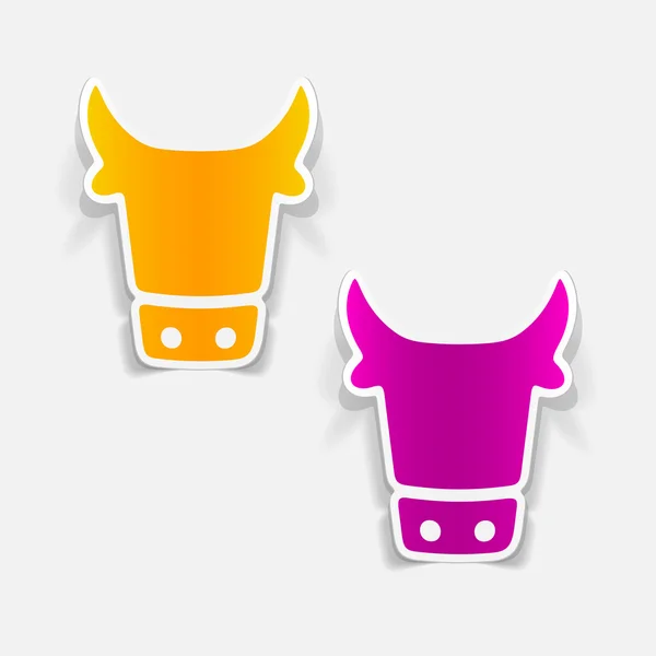 Realistic design element: cow — Stock Vector