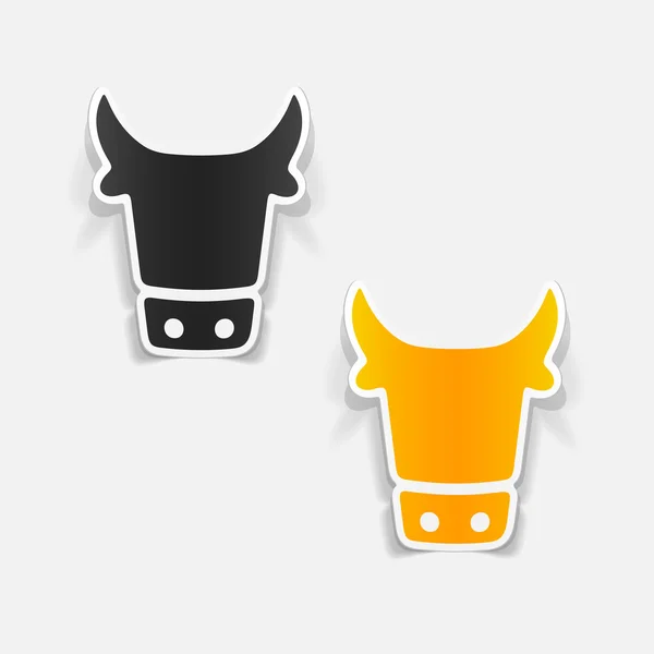 Realistic design element: cow — Stock Vector