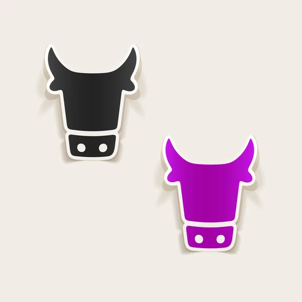 Elemento de diseño realista: vaca — Vector de stock