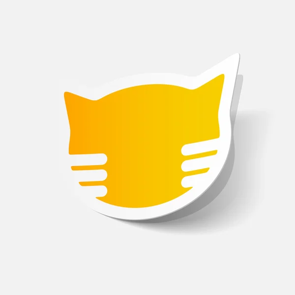 Elemento de design realista: gato — Vetor de Stock