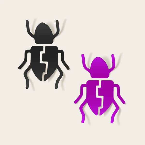 Gerçekçi tasarım öğesi: beetle — Stok Vektör