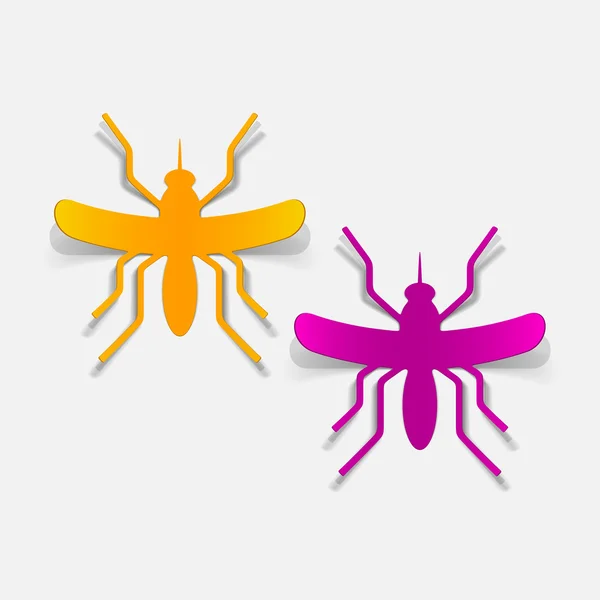 Elemento de diseño realista: mosquito — Vector de stock