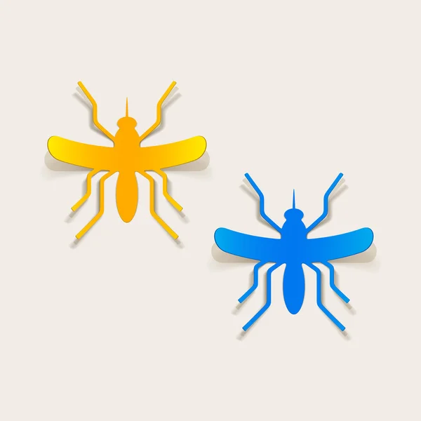 Gerçekçi tasarım öğesi: Sivrisinek — Stok Vektör