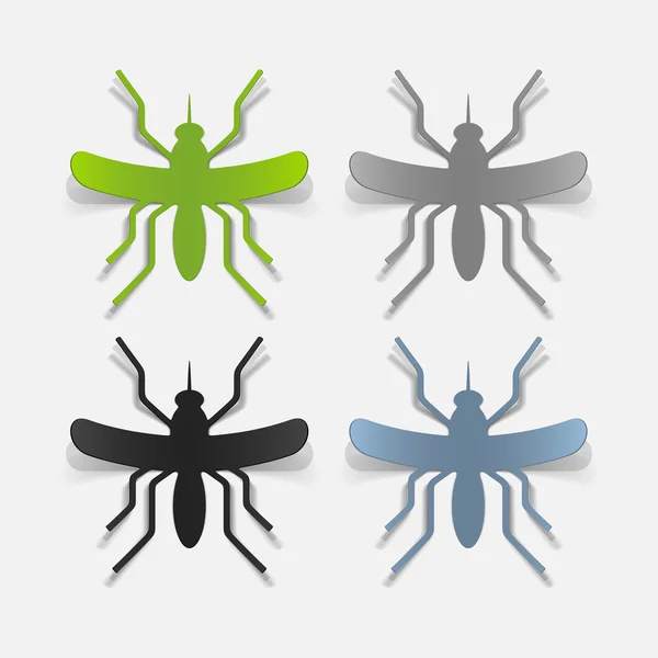 Elemento de diseño realista: mosquito — Vector de stock