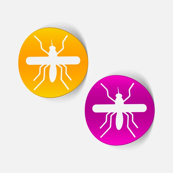 Realistický grafický prvek: komár — Stockový vektor
