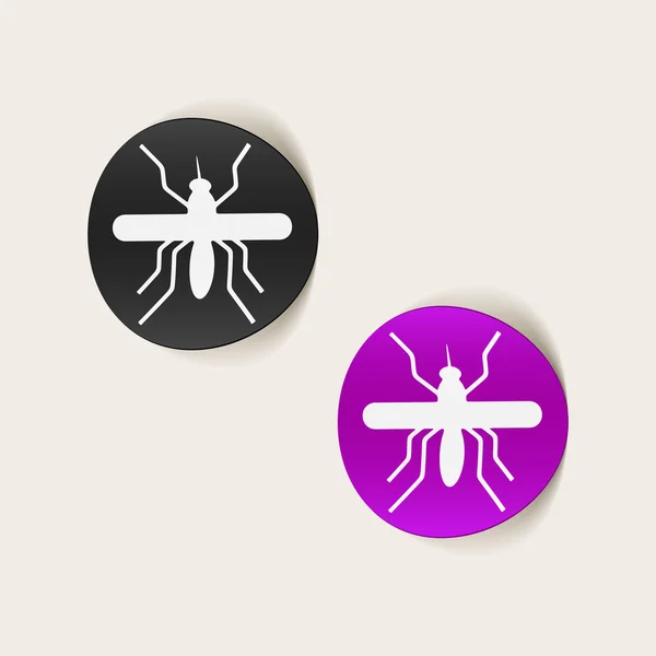 Elemento de diseño realista: mosquito — Vector de stock