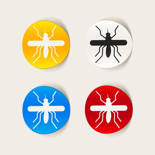 Elemento de diseño realista: mosquito — Vector de stock