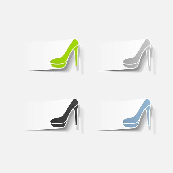 Elemento de design realista: sapato — Vetor de Stock
