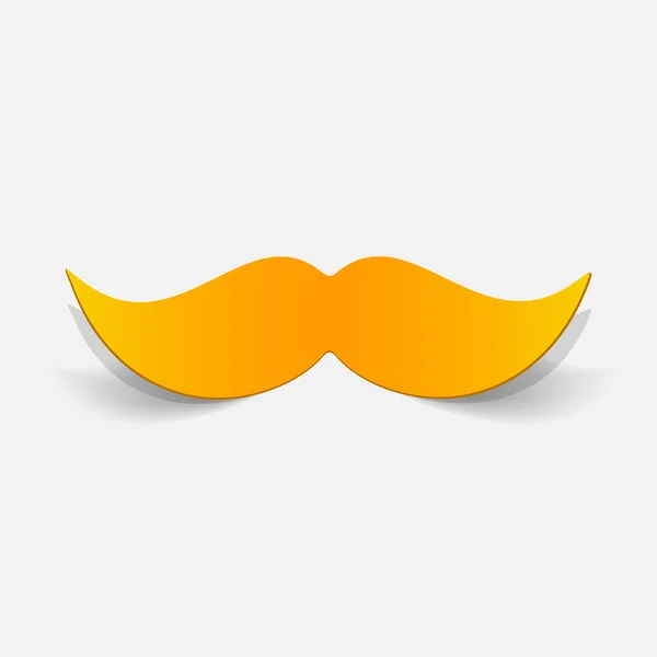 Element de design realist: mustață — Vector de stoc