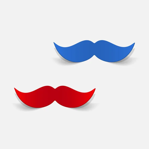 Realistic design element: mustache — Stock Vector