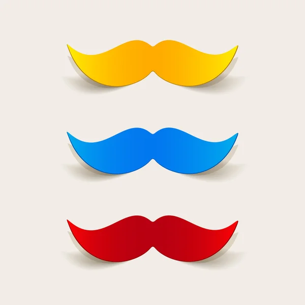 Realistic design element: mustache — Stock Vector