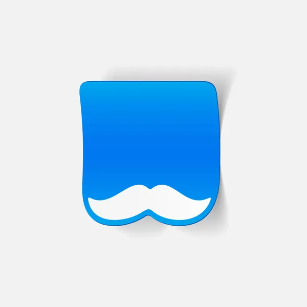 Élément de conception réaliste : moustache — Image vectorielle