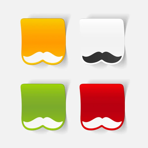 Elemento de diseño realista: bigote — Vector de stock