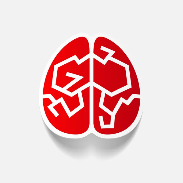 Realistiska designelement: hjärnan — Stock vektor