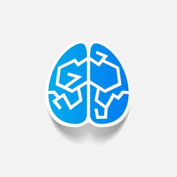 Elemento de diseño realista: cerebro — Vector de stock