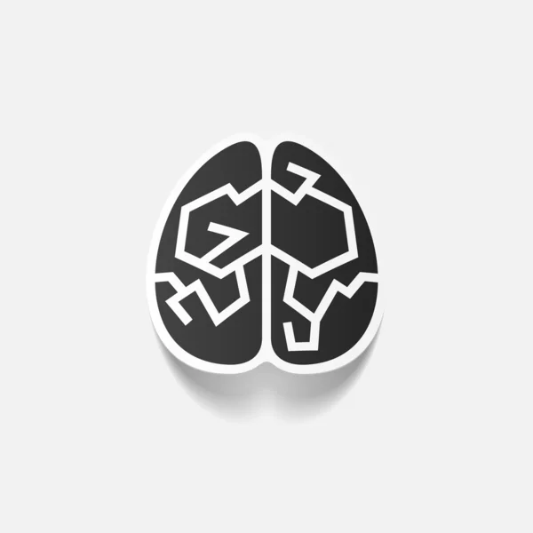 Elemento de diseño realista: cerebro — Vector de stock