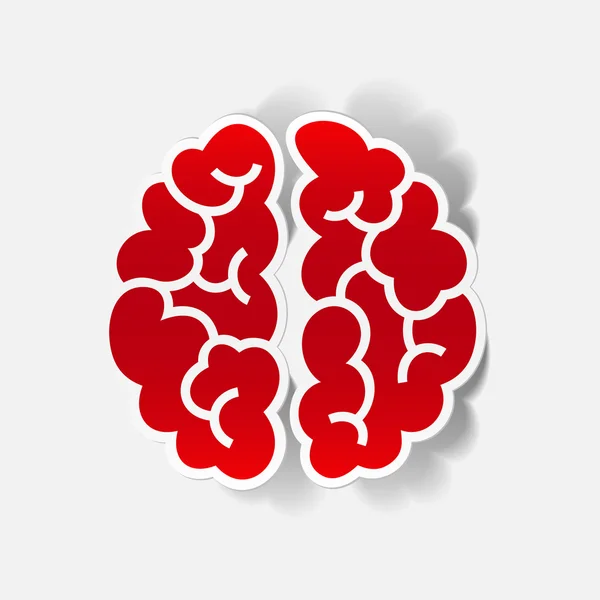 Projekt realistyczny element: mózg — Wektor stockowy