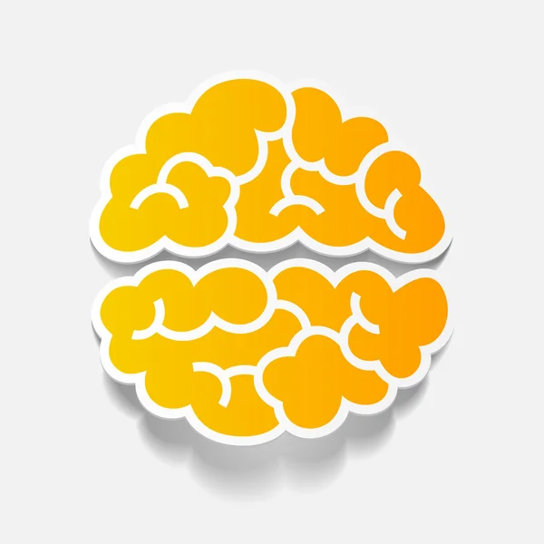 Elemento de diseño realista: cerebro — Vector de stock