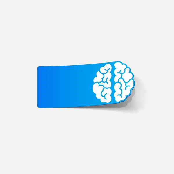 Realistický grafický prvek: mozek — Stockový vektor