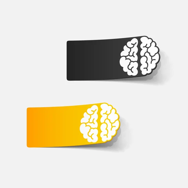 Elemento de diseño realista: cerebro — Vector de stock