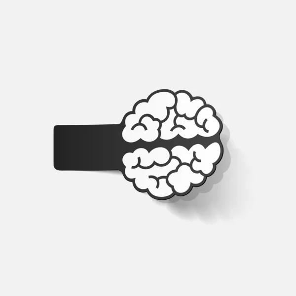 Elemento de diseño realista: cerebro — Vector de stock