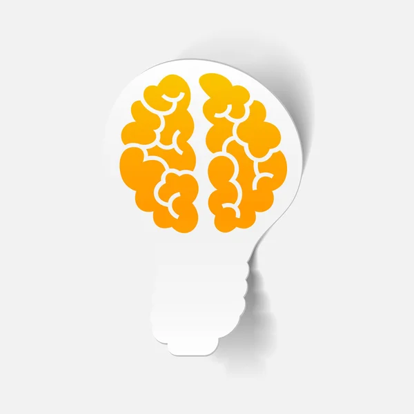 Projekt realistyczny element: lampa mózgu — Wektor stockowy