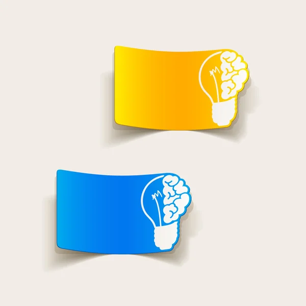 Realistic design element: brain lamp — Stock Vector