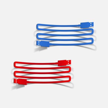 gerçekçi tasarım öğesi: usb kablosu