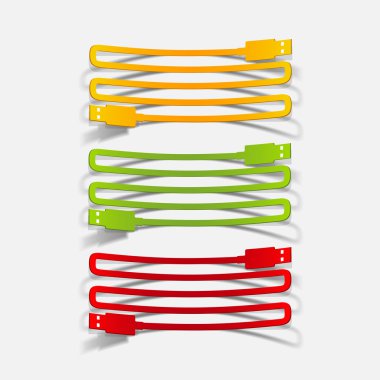 gerçekçi tasarım öğesi: usb kablosu