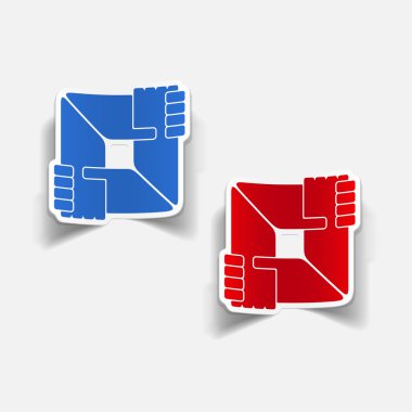 gerçekçi tasarım öğesi: el sıkışma