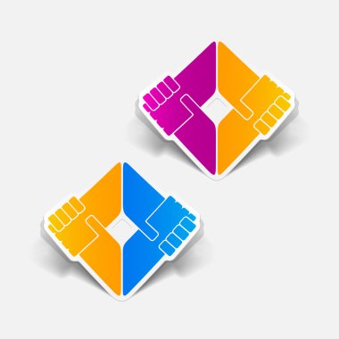 gerçekçi tasarım öğesi: el sıkışma