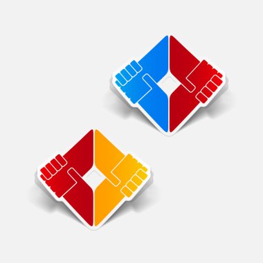 gerçekçi tasarım öğesi: el sıkışma