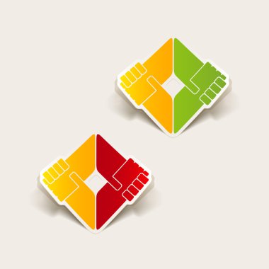 gerçekçi tasarım öğesi: el sıkışma