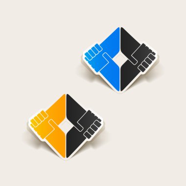 gerçekçi tasarım öğesi: el sıkışma