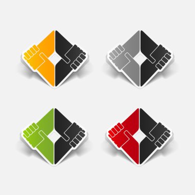 gerçekçi tasarım öğesi: el sıkışma