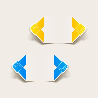 gerçekçi tasarım öğesi: el sıkışma