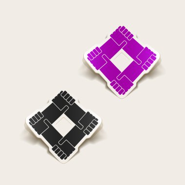 gerçekçi tasarım öğesi: el sıkışma