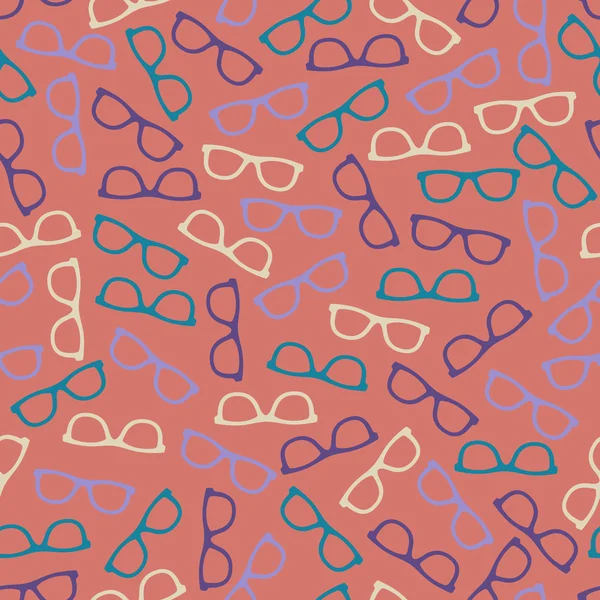 Fondo sin costuras: gafas — Vector de stock