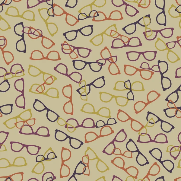 Fondo sin costuras: gafas — Vector de stock