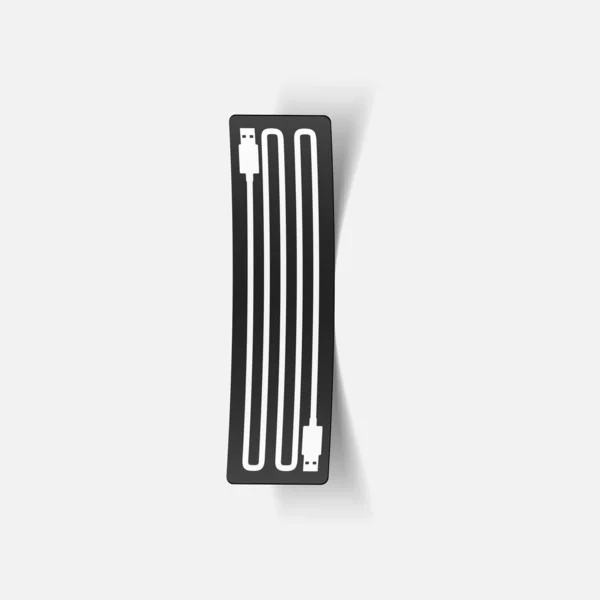 Élément de conception réaliste : USB-plug — Image vectorielle