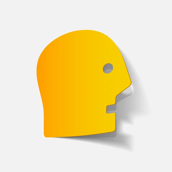 Élément de conception réaliste : face de la tête — Image vectorielle