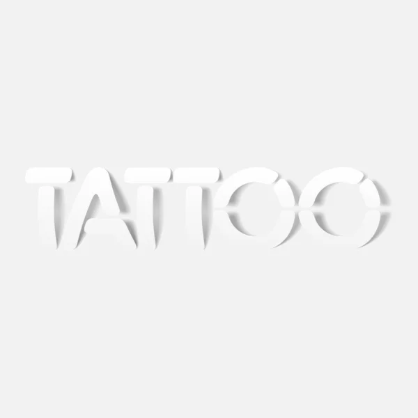 Elemento de diseño realista: tatuaje — Vector de stock