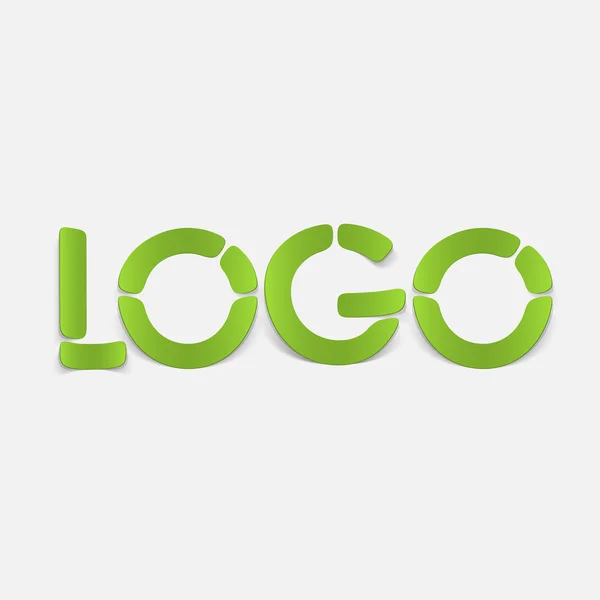 現実的なデザイン要素： ロゴ — ストックベクタ