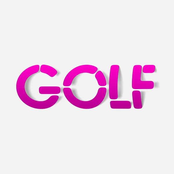 Elemento de design realista: golfe — Vetor de Stock