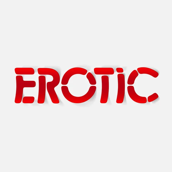 Elemento de design realista: erótico — Vetor de Stock