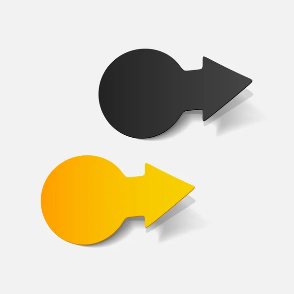 Realistic design element: arrow — Stock Vector