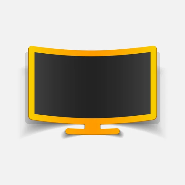 Realistic design element: monitor — Stock Vector