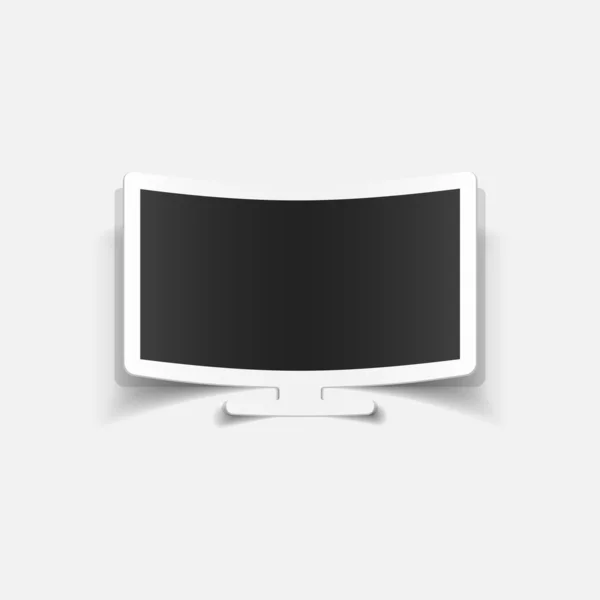 Elemento de diseño realista: monitor — Vector de stock